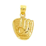14K Gold 14MM Baseball Mitt Charm