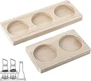 Saillong 2 Pack Salt and Pepper Mill Trays, Pepper Grinder Rest for Spice Pod, Pepper Mill Holder & Rest, Stackable Storage Trays, Inner Dia 3inch Tray