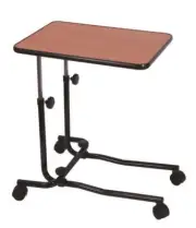 Over Bed Table - 4 Castors Angle, Height Adjustable And Easy Clean Top