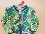 Bonds “PANTHERA GREEN JUNGLE” Zippy BNWT Size 1
