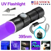 Mini 395nm UV Flashlight Black Light USB Rechargeable Ultraviolet Handheld Torch