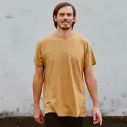 Hemp Clothing Australia Mens Classic Tee - Chai
