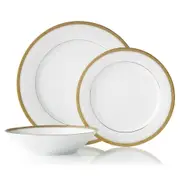 Noritake Charlotta 12 Piece Dinner Set Gold - Robins Kitchen