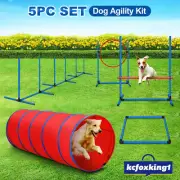 Petscene 5PC Pet Training Kit Supplies Dog Agility Equipment Set Obstacle Course