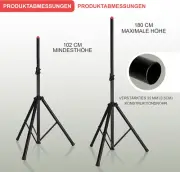 Universal Speaker Stand Mount Holder Heavy Duty Tripod w/ Adjustable Height f...