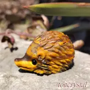 2” Natural Tiger’s Eye Jasper Hedgehog Quartz Crystal Skull Carved Reiki Gift