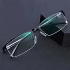 Transparent Half-frame Business Myopia Glasses Alloy Men Reading Eyewear Boss