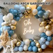167Pcs Blue Balloon Garland Arch Kit Reusable Birthday Balloon Set Latex AU~