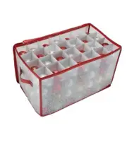 Simplify 112-Count Christmas Ornament Organizer Red New In Package