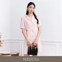 在飛比找ETMall東森購物網優惠-現貨【MEDUSA 曼度莎】小露腰可愛襯衫領小洋裝（M-L）