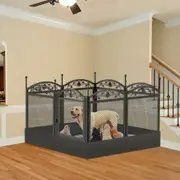 PETSWOL Detachable Dog Playpen Fence Puppy Kennel Cage with Waterproof Fertility Pad