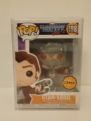 FUNKO Pop! Marvek Guardians of Galaxy Vol 2 STAR-LORD #198 Chase ed. W protector