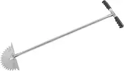 Manual Lawn Edger Premium Stainless Steel Saw Tooth Blade Tool T Grip Handle for Edges Along Sidewalks Driveways Patios and Gardens