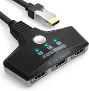 Fosmon 4K HDMI Switch 3 in 1 Out 3-Port HDMI Splitter Hub Switcher Auto Switch