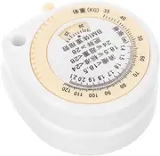 2pcs Waist Measurement Tool Measuring Tape Small Tape Measure Retractable Automatic Tape Measure Body Automatic Rolling Tape Girth Measuring Ruler Timer Outlet White Plastic