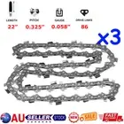 3PCS Chainsaw Chain Spare Part 22" 86DL 325 058 Fits BAUMR-AG SX75 MTM 72SX 62SX