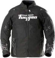 Furygan Neon, textile jacket waterproof kids , color: Black/White , size: 12