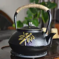 在飛比找ETMall東森購物網優惠-日道 鐵壺 生鐵壺鐵鑄壺 南部鐵器日本煮水茶壺茶具0.9L茶