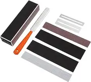 UPKOCH 1 Set Guitar Fret File and Polishing Tool Leveling Rod with Ergonomic Handle for String Instruments Complete Sandpaper for Guitar and Bass Repair
