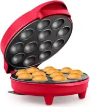 Cake Pop Maker, Red - Makes 12 Cake Pops, Non-Stick Coating, Perfect for Birthda