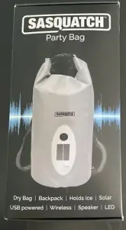 Sasquatch party bag cooler solar usb powered wireless speaker led backpack ice