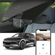 Fitcamx 4K Dash Cam Adapts for Hyundai IONIQ 5 2022 2023 2024 with Auto-dimming Mirror (Right Hand Drive Car), OEM Look, 2160P UHD Video WDR, WiFi & APP, Loop Recording G-Sensor, Plug & Play,64GB Card