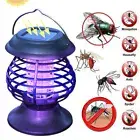 Solar Powered Mosquito Insect Killer Outdoor LED Light Trap Fly Bug Zapper Lamp