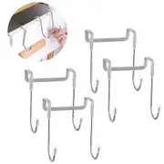 4 Pack Stainless Steel Door Hook Double Hanger Hook for Cabinet Drawer