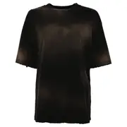 [We11done] Black Standard Logo Washed T-Shirt
