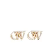 [Off-white] Off-white Monogram Earrings ONE SIZE GOLD/WHITE