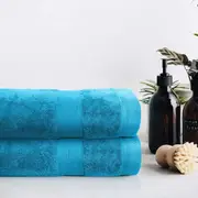 Bedding King 100% Pure Organic Cotton Bath Sheet - Picton Blue