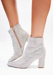 [Betsey Johnson] Cady Rhinestone Embellished Ankle Boots