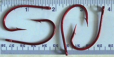 100 Matzuo 130060 Red Live Bait O'Shaughnessy Fish Fishing Hooks size 7/0