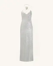 [JW PEI] Heisey Sequinned Rosette Maxi Dress