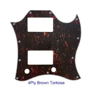 For US Gibson SG Full Face Guitar pickguard With PAF Humbucker, Brown Tortoise1