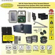 Single Swing Solar Power Farm Gate Opener Automatic Motor Remote Control Kit
