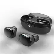[Truly Wireless] Invisible bluetooth Earphone Stereo Bass Sound Noise Cancelling Headset With HD Mic BLACK COLOR