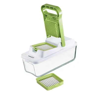 Brentwood Food Chopper Vegetable Dicer 6.75 Cup Storage Container Green BPA Free