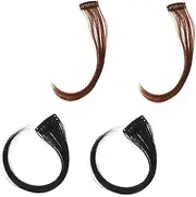 WRITWAA 4pcs Girl Front Bangs Wig Lightweight Hair Extensions for Daily Wear Parties and Costumes Comfortable Side Bangs Easy to Use