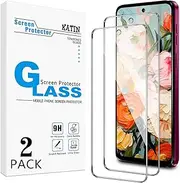 KATIN 2 Pack Screen Protector for Motorola Moto G55 Tempered Glass Film, 9H Hardness, Anti Scratch, Case Friendly, Easy to Install