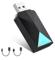 Wireless CarPlay Adapter/Android Auto, 2 in 1 Wired to Wireless Carplay Dongle