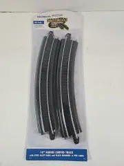 Bachmann HO Nickel Silver EZ 18" Radius Curve (4) Train Track Gray Roadbed 44501