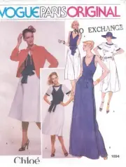 Vogue 1694 uncut pattern 1970s Chloe size 10 jacket, blouse, vest and skirt