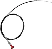 LSSOCH 72" CC66 Shut Off Cable Stop Cable Compatible with Massey Ferguson Farm Tractor 165 175 235 245 255 265 275 285 1080 1085 1100 1130 & Forklift 20C 30B 40B 50D 3165 2500 - with Red Knob