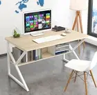 Computer Desk White Oak 80Cm W/Shelf Modern AU Stock Fast Ship ⚡