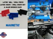 Lathe, Mill, Drill Press -Organizer- Chuck Key Allen wrench set Holder- Magnetic