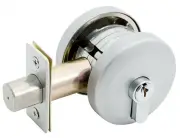 Gainsborough G2 SMOOTH ROUND DEADBOLT 20mm Throw, Satin Chrome *Aust Brand