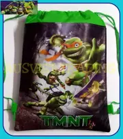 Brandnew TMNT Ninja Turtles Library kids Swim Beach drawstring Bag new