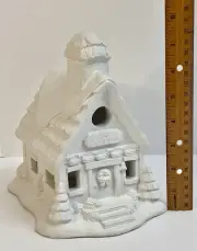 Ready To Paint ABC School House Christmas Village White Unpainted