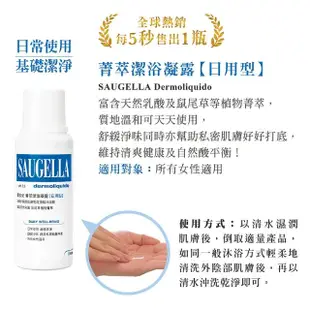 【SAUGELLA 賽吉兒】菁萃潔浴凝露500ml必備組